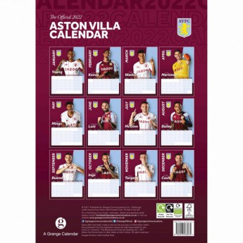 Aston Villa naptár 2022