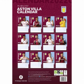 Aston Villa naptár 2022