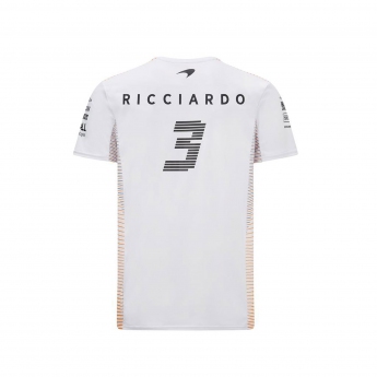 Mclaren Honda férfi póló Ricciardo White F1 Team 2021
