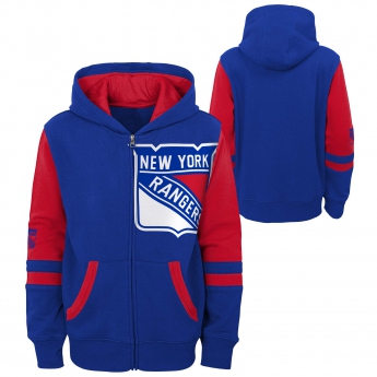 New York Rangers gyerek kapucnis pulóver faceoff colorblocked fleece full-zip