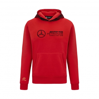 Mercedes AMG Petronas férfi kapucnis pulóver Chinese New Year Logo red F1 Team 2022