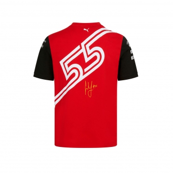 Ferrari férfi póló Carlos Sainz redblack F1 Team 2022
