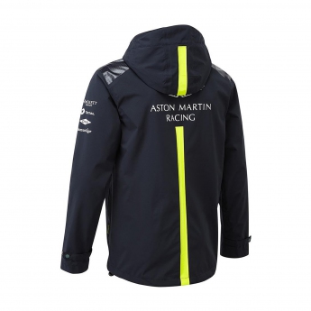 Aston Martin férfi kapucnis kabát team rain jacket navy blue