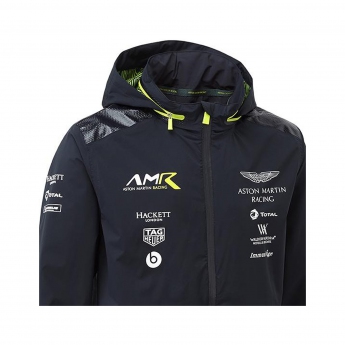 Aston Martin férfi kapucnis kabát team rain jacket navy blue
