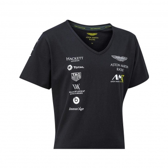 Aston Martin női póló team t-shirt navy blue