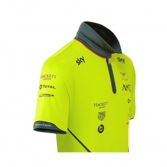 Aston Martin pólóing team polo shirt yellow