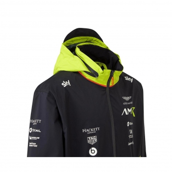 Aston Martin férfi kapucnis kabát rain jacket navy blue