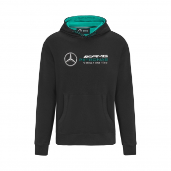Mercedes AMG Petronas férfi kapucnis pulóver logo sweatshirt black F1 Team 2022