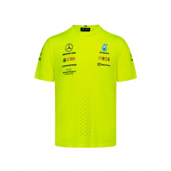 Mercedes AMG Petronas férfi póló set up yellow F1 Team 2022