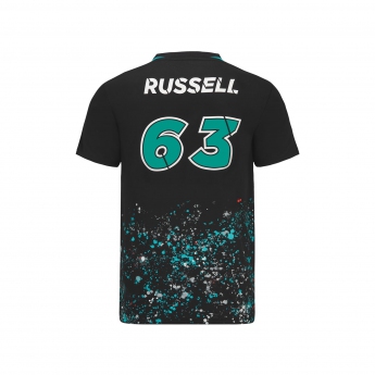 Mercedes AMG Petronas férfi póló George Russell sports black F1 Team 2022
