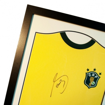 Legendák bekeretezett mez Brasil Socrates Signed Shirt Silhouette