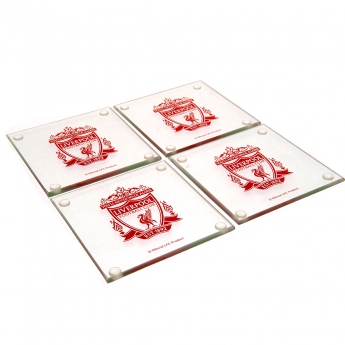 FC Liverpool söralátét szett 4pk glass coaster set