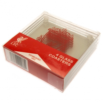 FC Liverpool söralátét szett 4pk glass coaster set