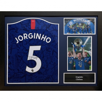 Legendák bekeretezett mez Chelsea FC Jorginho Signed Shirt (Framed)