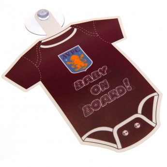 Aston Villa rugdalózó baby on board sign