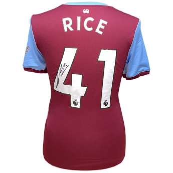 Legendák futball mez West Ham United FC Rice Signed Shirt