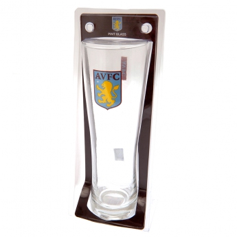 Aston Villa pint tall beer glass