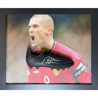 Legendák bekeretezett futballcipő Manchester United FC Keane Signed Boot (Framed)