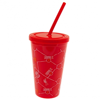 FC Liverpool pohár szívószállal kids beaker red