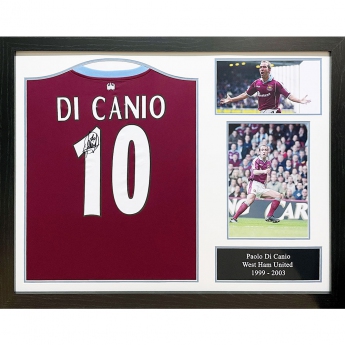 Legendák bekeretezett mez West Ham United FC Di Canio Signed Shirt (Framed)