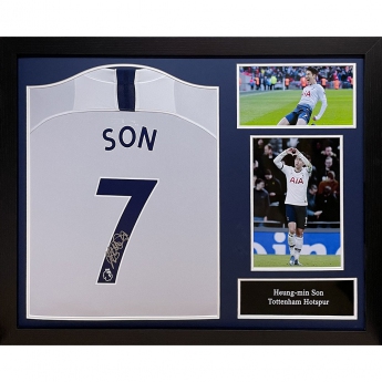 Legendák bekeretezett mez Tottenham Hotspur FC Son Signed Shirt (Framed)