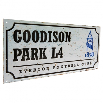 FC Everton fali tábla street sign retro