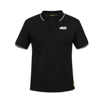 Valention Rossi pólóing black logo VR46 white Core