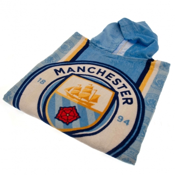 Manchester City gyerek poncsó Kids Hooded Poncho