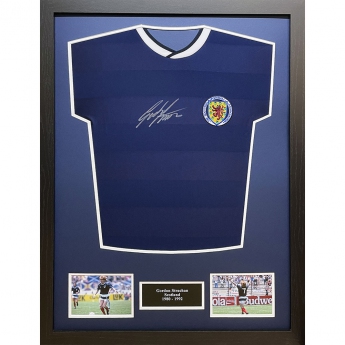 Legendák bekeretezett mez Scottish FA 1986 Strachan Signed Shirt (Framed)