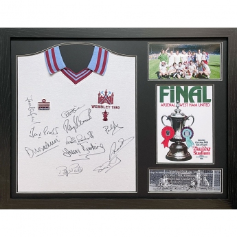 Legendák bekeretezett mez West Ham United 1980 FA Cup Final Signed Shirt (Framed)