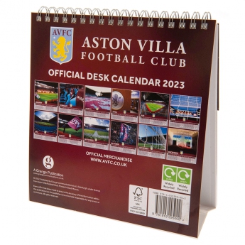 Aston Villa naptár Desktop Calendar 2023