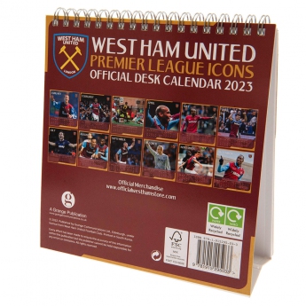 West Ham United naptár Desktop Calendar 2023
