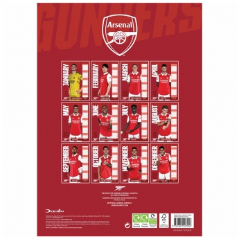 FC Arsenal naptár A3 Calendar 2023