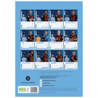 Manchester City naptár A3 Calendar 2023