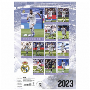 Real Madrid naptár A3 Calendar 2023