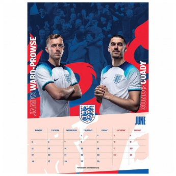 Labdarúgó válogatott naptár England A3 Calendar 2023