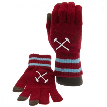 West Ham United gyerek kesztyű Touchscreen Knitted Gloves Youths