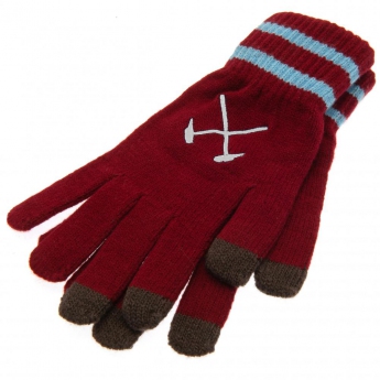 West Ham United gyerek kesztyű Touchscreen Knitted Gloves Youths