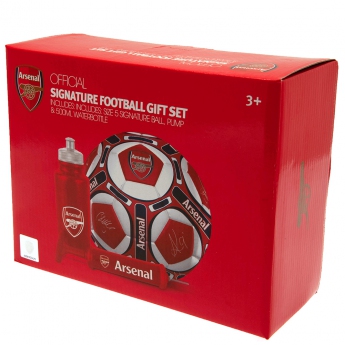 FC Arsenal foci szett water bottle - hand pump - size 5 ball - RD