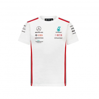 Mercedes AMG Petronas gyerek póló official white F1 Team 2023
