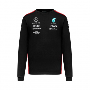 Mercedes AMG Petronas férfi hosszú ujjú póló official black F1 Team 2023
