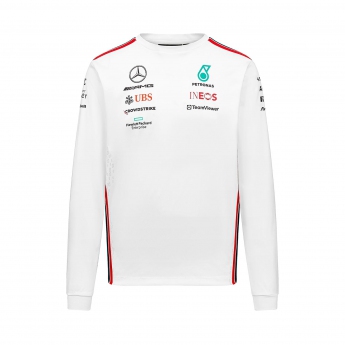 Mercedes AMG Petronas férfi hosszú ujjú póló official white F1 Team 2023