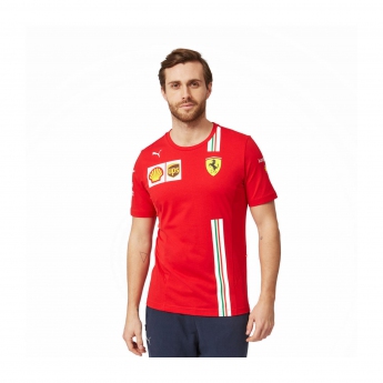 Ferrari férfi póló Sainz red F1 Team 2021