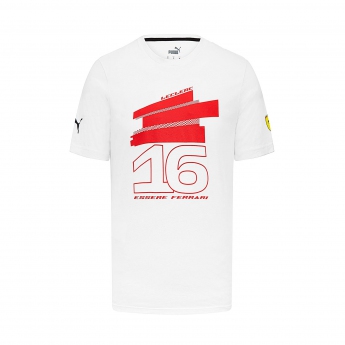 Ferrari férfi póló Leclerc Driver White F1 Team 2023