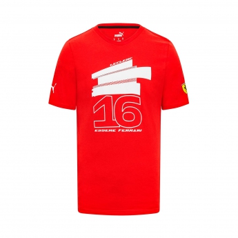 Ferrari férfi póló Leclerc Driver Red F1 Team 2023