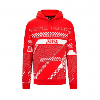 Ferrari férfi kapucnis pulóver Graphic Red Sweatshirt F1 Team 2023