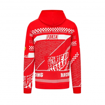 Ferrari férfi kapucnis pulóver Graphic Red Sweatshirt F1 Team 2023