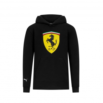 Ferrari gyerek kapucnis pulóver Shield black F1 Team 2023