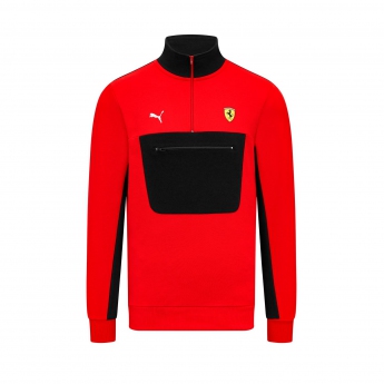 Ferrari férfi pulóver 1/4 Zip Red F1 Team 2023