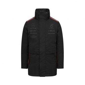 Mercedes AMG Petronas férfi kapucnis kabát Winter black F1 Team 2023